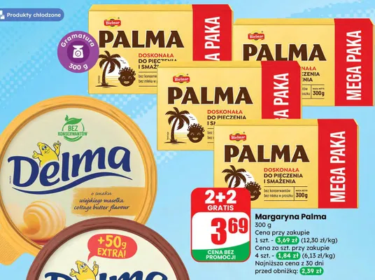 Margaryna 2 rodzaje promocja w Dino