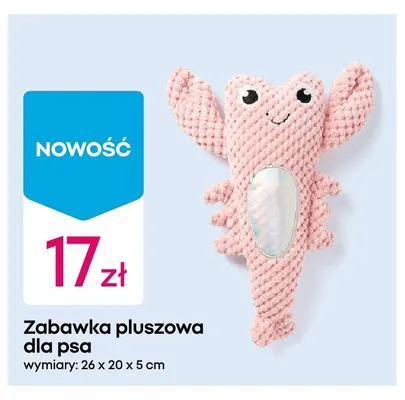 Zabawka pluszowa dla psa 26x20x5cm promocja w Pepco