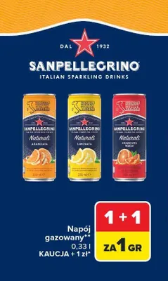 Napój gazowany Naturali aranciata 330ml promocja w Carrefour