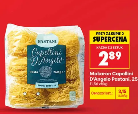 Makaron Capellini D'Angelo Pastani promocja w Biedronka