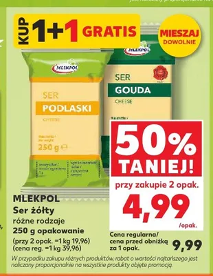 Ser żółty Gouda Mlekpol promocja w Kaufland