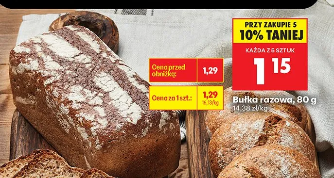 Bułka razowa promocja w Biedronka