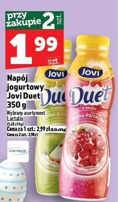 Napój jogurtowy Jovi Duet 350g promocja w TOPAZ