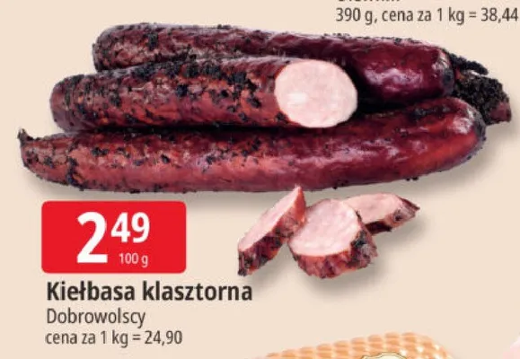 Kiełbasa klasztorna Dobrowolscy promocja w Leclerc