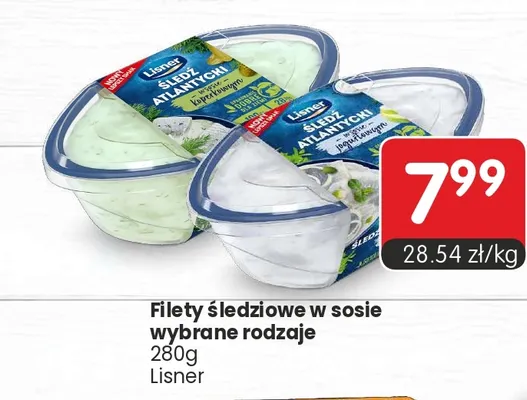 Filety śledziowe w sosie koperkowym Lisner promocja w Market Point