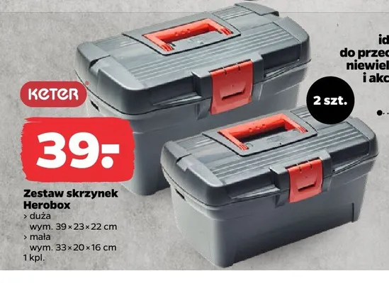 Zestaw skrzynek Herobox Keter promocja w Netto