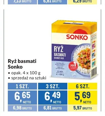 Ryż basmati Sonko promocja w Makro