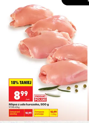 Mięso z uda kurczaka promocja w Biedronka