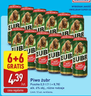 Piwo Żubr promocja w Aldi