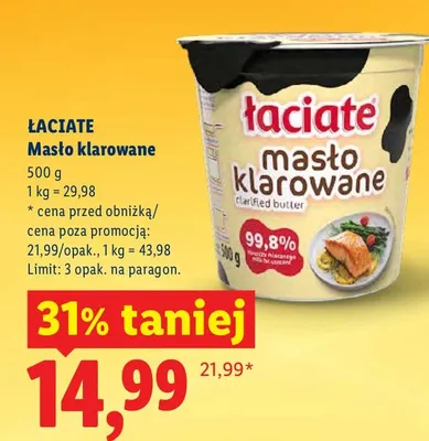 Masło klarowane 500 g promocja w Lidl