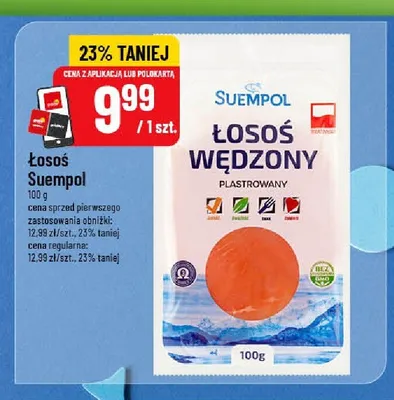 Łosoś wędzony plastrowany Suempol promocja w POLOmarket