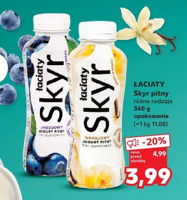 Skyr pitny Łaciate waniliowy promocja w Kaufland