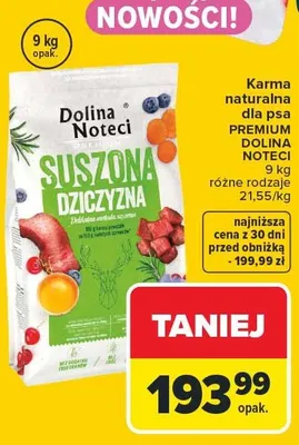 Karma naturalna dla psa PREMIUM DOLINA NOTECI 9 kg promocja w Carrefour