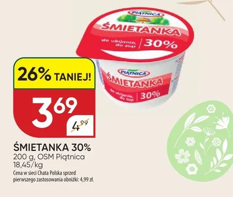 Śmietanka 30% promocja w Chata Polska