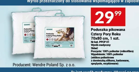 Poduszka pikowana Cztery Pory Roku 70x80cm promocja w Twój Market