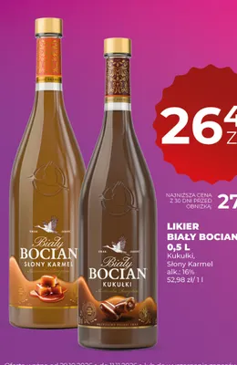 Likier Biały Bocian Słony Karmel promocja w Duży Ben