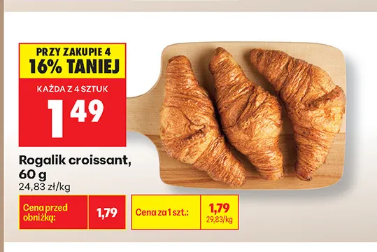 Rogalik croissant promocja w Biedronka