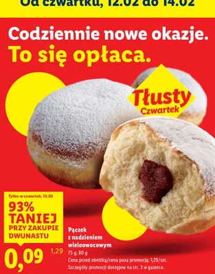 Pączek z nadzieniem wieloowocowym promocja w Lidl