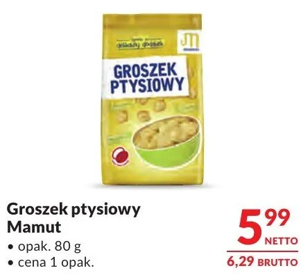 Groszek ptysiowy Mamut promocja w Makro