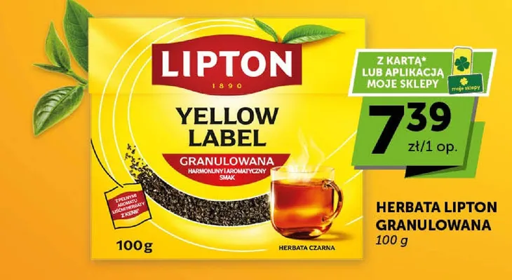 Herbata granulowana yellow label 100g promocja w Euro Sklep