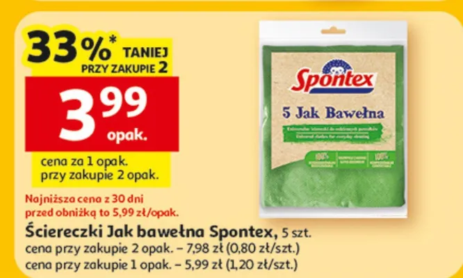Ściereczki Jak bawełna promocja w Auchan