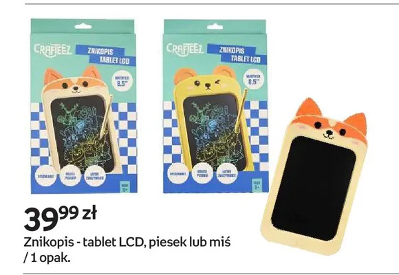 Znikopis tablet LCD Crafteez piesek promocja w Empik