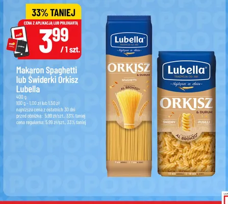 Makaron spaghetti orkisz Lubella promocja w POLOmarket