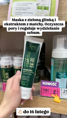 Maska glinkowa do twarzy Matcha promocja w Hebe