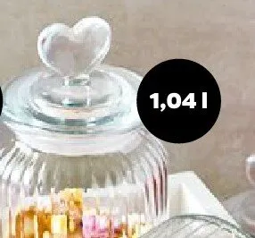 Ozdobny słoik z pokrywką 11 cm, wys. 20 cm promocja w Netto