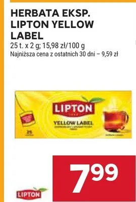 Herbata Lipton Yellow Label promocja w Stokrotka