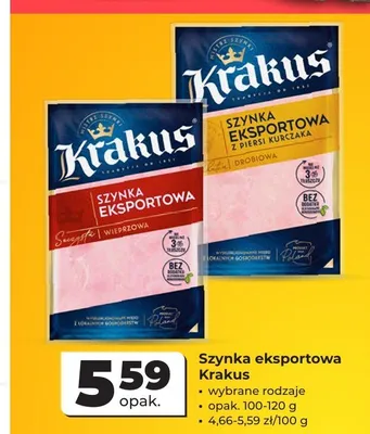 Szynka eksportowa wieprzowa Krakus promocja w Odido