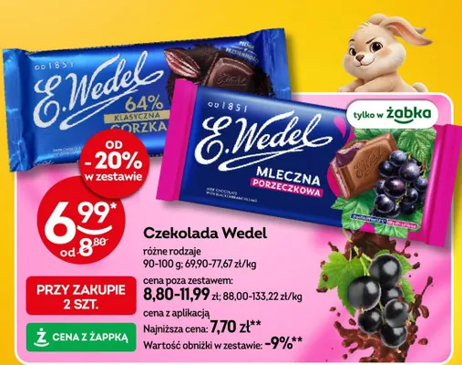 Czekolada różne rodzaje promocja w Żabka
