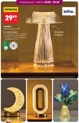 Lampka dekoracyjna LED w kształcie księżyca Lethe promocja w Biedronka