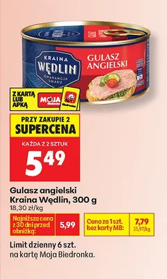 Gulasz angielski promocja w Biedronka