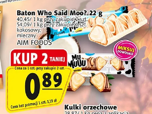 Baton Who Said Moo? mleczny AIM Foods promocja w Prim Market
