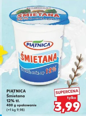 Śmietana 12% tł. promocja w Kaufland