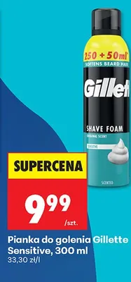 Pianka do golenia Gillette Sensitive promocja w Biedronka