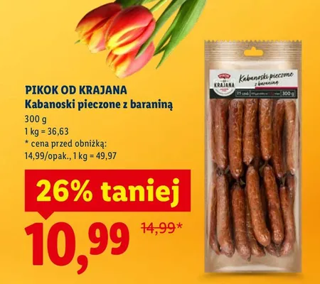 Kabanosy pieczone z baraniną promocja w Lidl