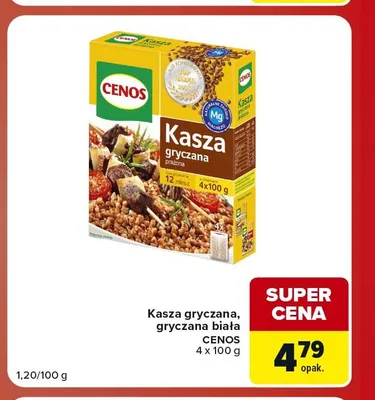 Kasza gryczana prażona Cenos promocja w Carrefour Market