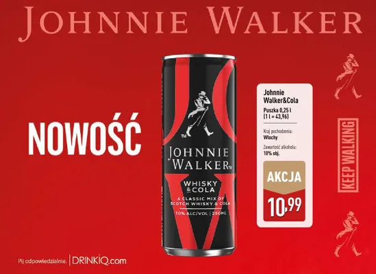 Whisky&Cola Johnnie Walker promocja w Aldi