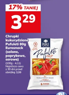 Chrupki kukurydziane Pufuleti Eurosnack paprykowe promocja w Hitpol