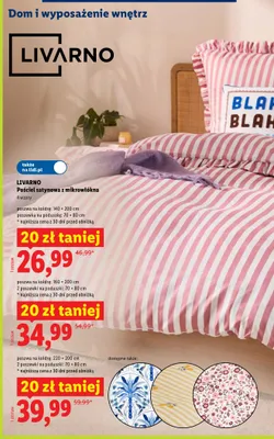 Pościel satynowa z mikrowłókna Livarno 140x200 cm promocja w Lidl
