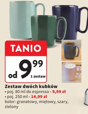 Zestaw dwóch kubków 250 ml promocja w Intermarche