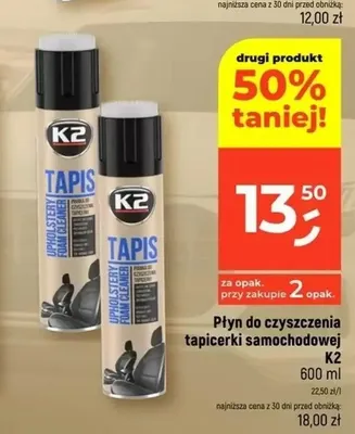 Płyn do czyszczenia tapicerki samochodowej K2 Tapis promocja w Dealz