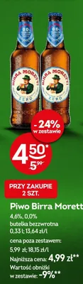 Piwo Birra Moretti 4,6% promocja w Żabka