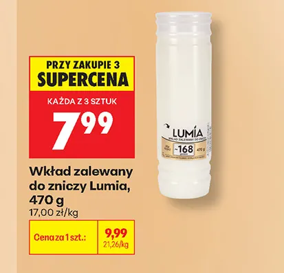 Wkład zalewany do zniczy Lumia promocja w Biedronka