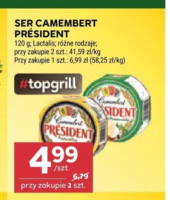 Ser Camembert President Naturalny promocja w Stokrotka