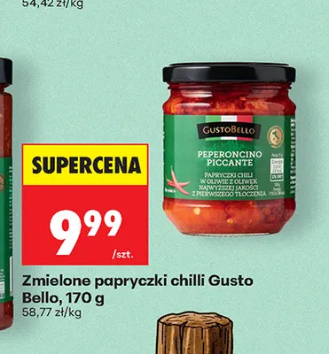 Zmielone papryczki chilli Gusto Bello promocja w Biedronka