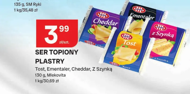 Ser topiony w plastrach Ementaler Mlekovita promocja w Chorten