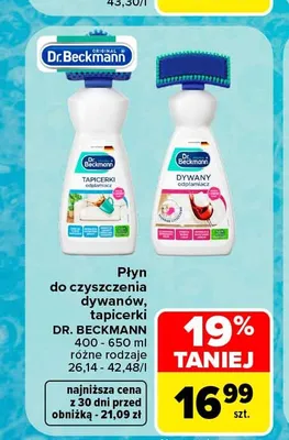 Płyn do czyszczenia tapicerki Dr. Beckmann promocja w Carrefour
